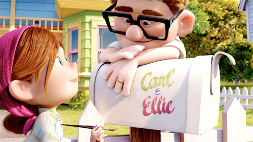 pixar up couple. pixar up wallpaper dug.